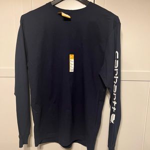 Carhartt mens s long sleeve loose fit shirt navy